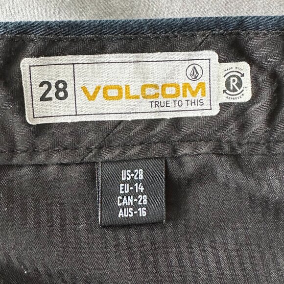 Volcom-Navy Blue Modern fit chino pant - Youth size 28 (XL) - Picture 6 of 6